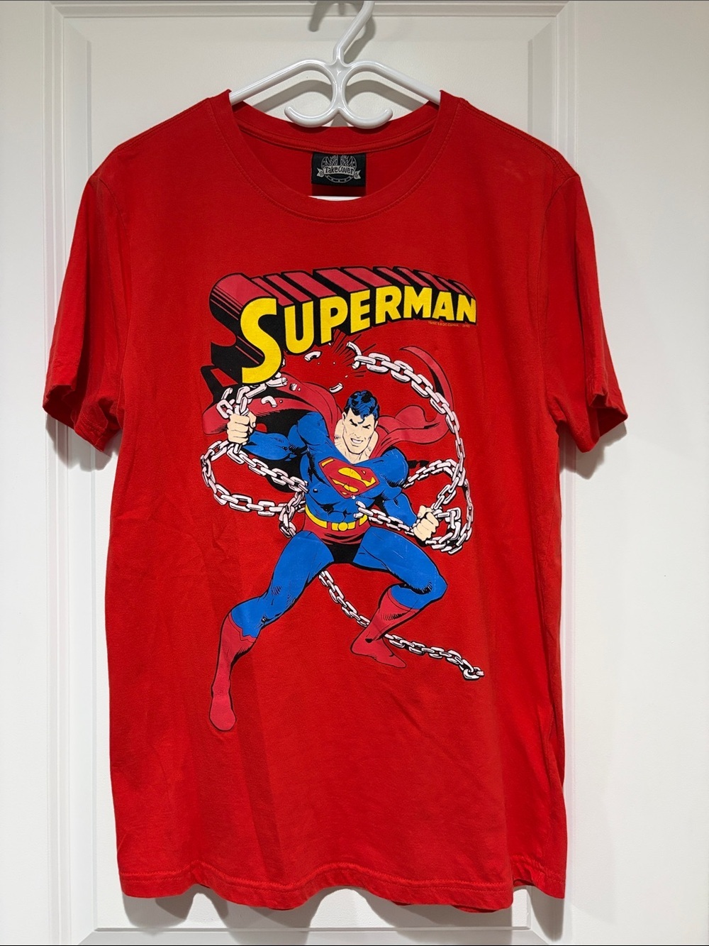 Superman Graphic Crew Neck T-Shirt - Red